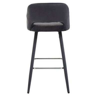 Grey Velvet Bar Chair | Warren