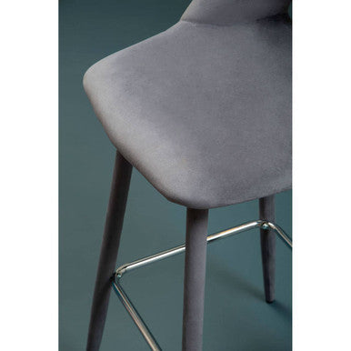 Grey Velvet Bar Chair | Warren