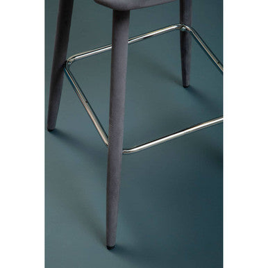 Grey Velvet Bar Chair | Warren