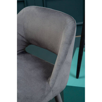 Grey Velvet Bar Chair | Warren