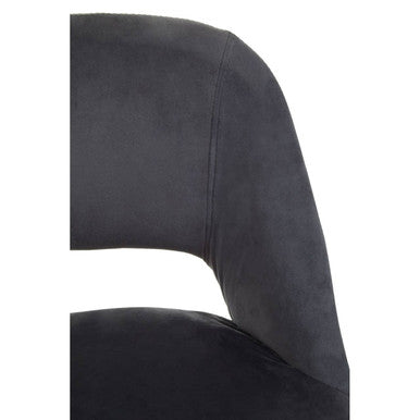 Grey Velvet Bar Chair | Warren