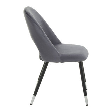 Grey Velvet Dining Chair