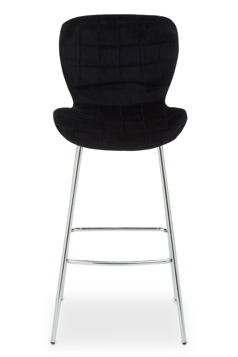 Black Velvet Bar Chair | Warton