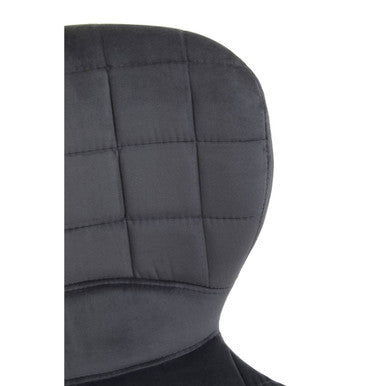 Grey Velvet Bar Chair | Warton