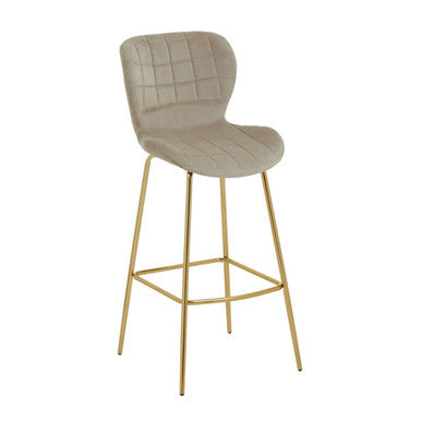 Mink Velvet Bar Chair | Warton