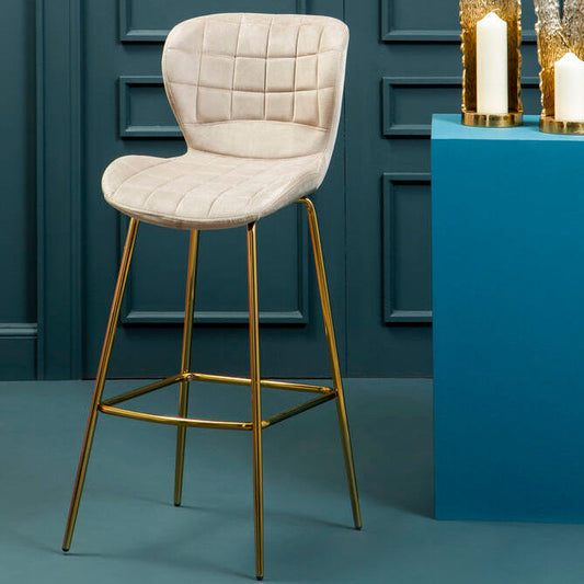 Mink Velvet Bar Chair | Warton