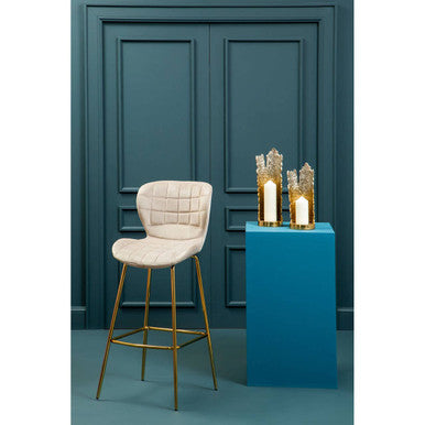 Mink Velvet Bar Chair | Warton