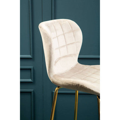 Mink Velvet Bar Chair | Warton
