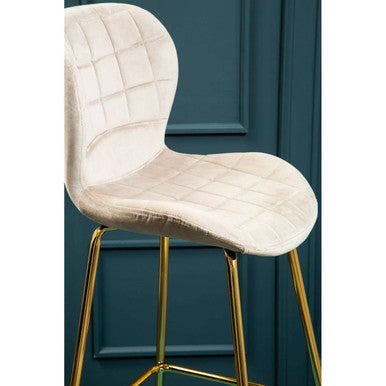 Mink Velvet Bar Chair | Warton