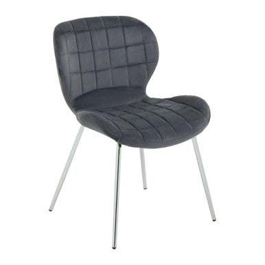 Grey Velvet Dining Chair
