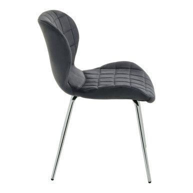 Grey Velvet Dining Chair