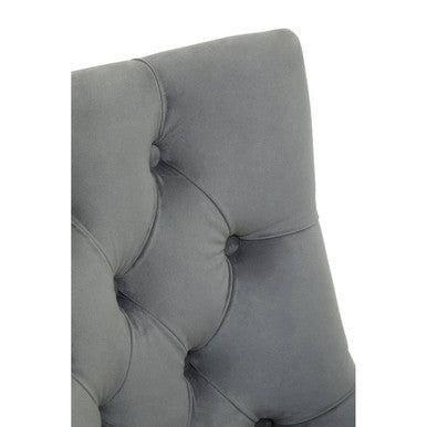 Anita Grey Velvet Home Office Chair