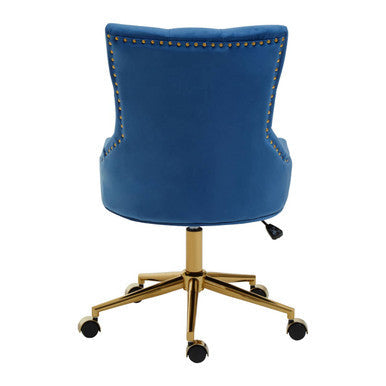 Anita Blue Velvet Home Office Chair