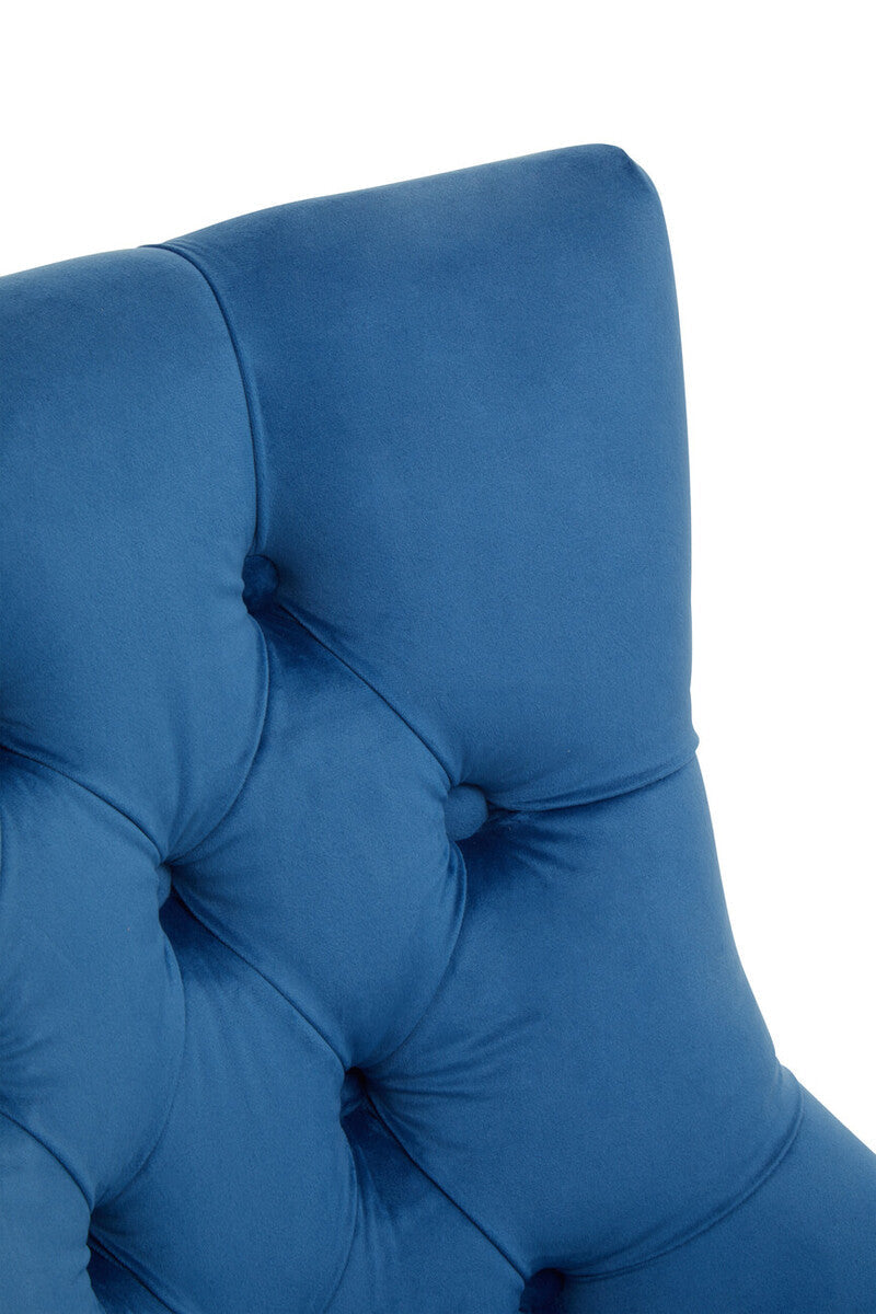Anita Blue Velvet Home Office Chair