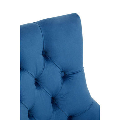Anita Blue Velvet Home Office Chair