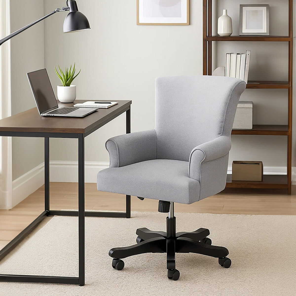 Walford Grey Fabric Home Office Chair