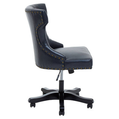 Walson Black Leather Effect Wingback Home Office Chair