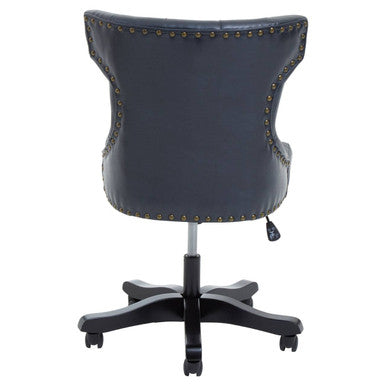 Walson Black Leather Effect Wingback Home Office Chair