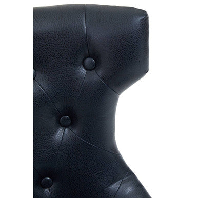 Walson Black Leather Effect Wingback Home Office Chair