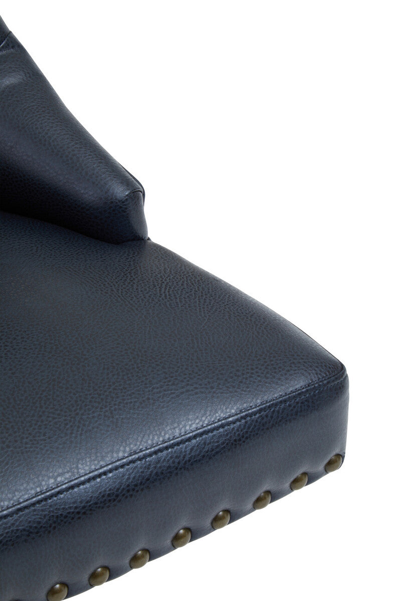Walson Black Leather Effect Wingback Home Office Chair