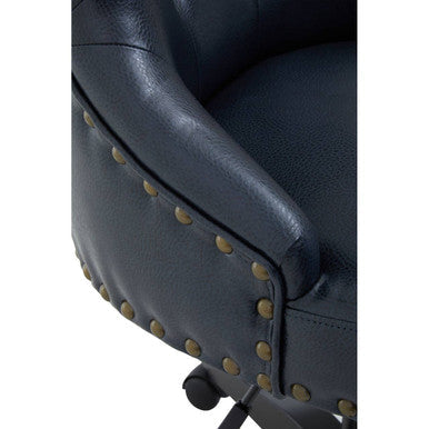 Walson Black Leather Effect Wingback Home Office Chair