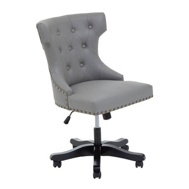 Walson Grey Leather Effect Wingback Home Office Chair