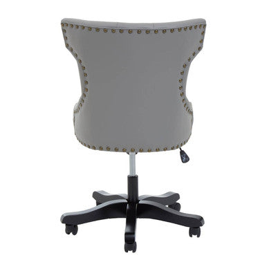Walson Grey Leather Effect Wingback Home Office Chair