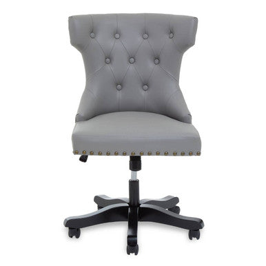 Walson Grey Leather Effect Wingback Home Office Chair
