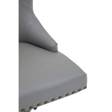 Walson Grey Leather Effect Wingback Home Office Chair
