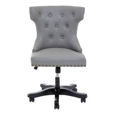 Walson Grey Leather Effect Wingback Home Office Chair
