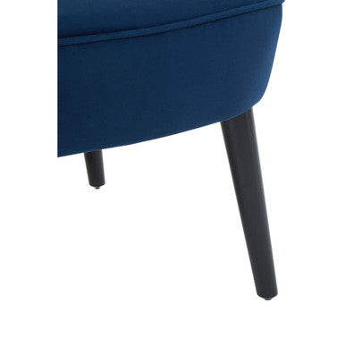 Wexley Blue Velvet Wingback Lounge Chair