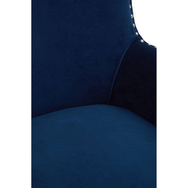 Wexley Blue Velvet Wingback Lounge Chair