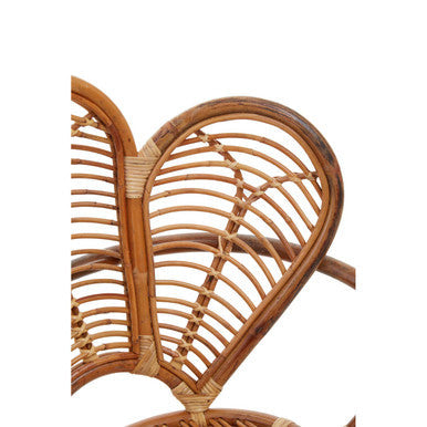 Manado Natural Rattan Armchair with Scalloped Back