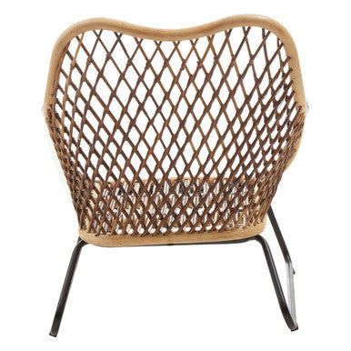 Manado Natural Rattan Chair with Black Finish Legs