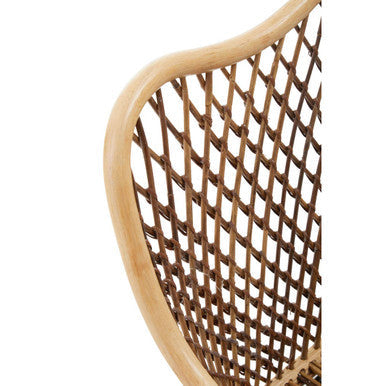 Manado Natural Rattan Chair with Black Finish Legs