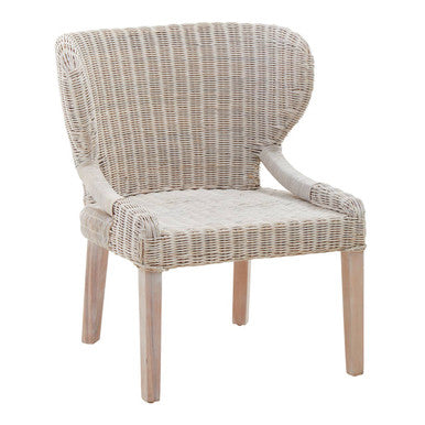 Manado White Wash Rattan Chair