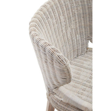 Manado White Wash Rattan Chair