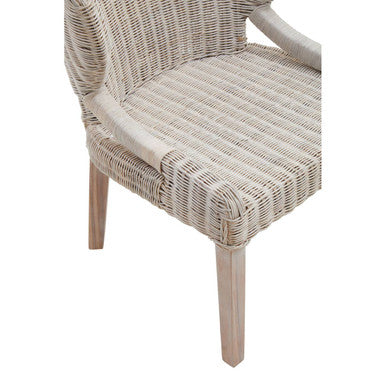Manado White Wash Rattan Chair
