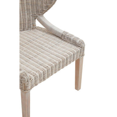 Manado White Wash Rattan Chair