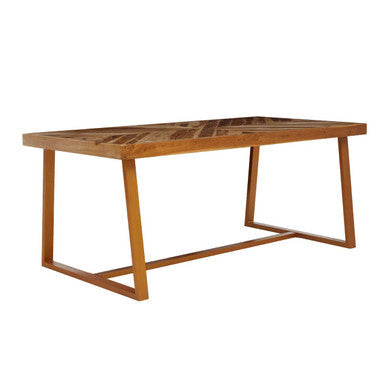 Kendari Natural Teak Wood Rectangular Dining Table
