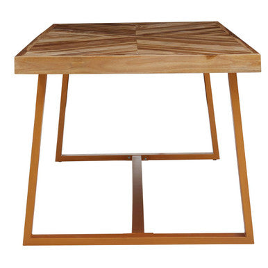 Kendari Natural Teak Wood Rectangular Dining Table