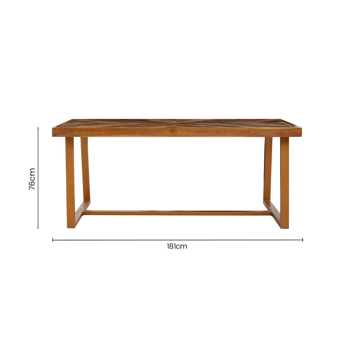 Kendari Natural Teak Wood Rectangular Dining Table