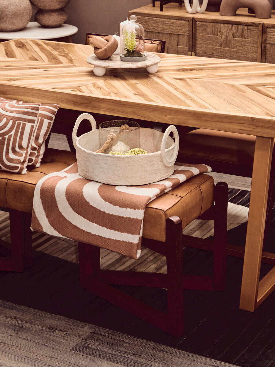 Kendari Natural Teak Wood Rectangular Dining Table