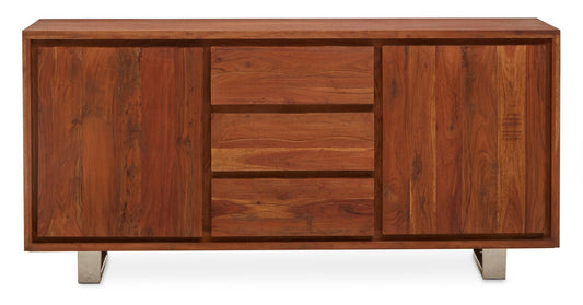 Acacia Wood 2 Door and 3 Drawer Sideboard