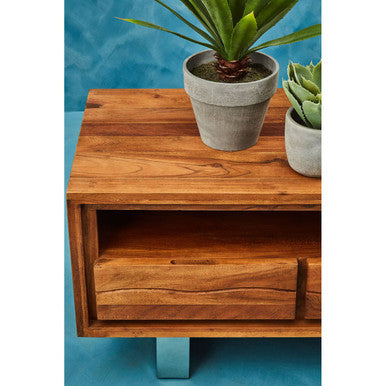 Simla Natural Acacia Wood Media Unit