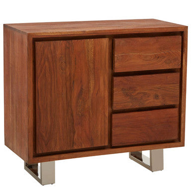 Simla Acacia Wood 1 Door and 3 Drawer Sideboard