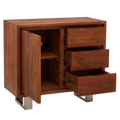 Simla Acacia Wood 1 Door and 3 Drawer Sideboard