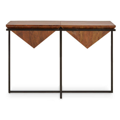 Shimla Acacia Wood Pyramid Console Table