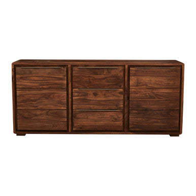 Sheesham and Acacia Wood 2 Door and 3 Drawer Sideboard