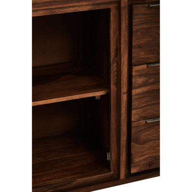 Surati Sheesham and Acacia Wood 2 Door and 3 Drawer Sideboard